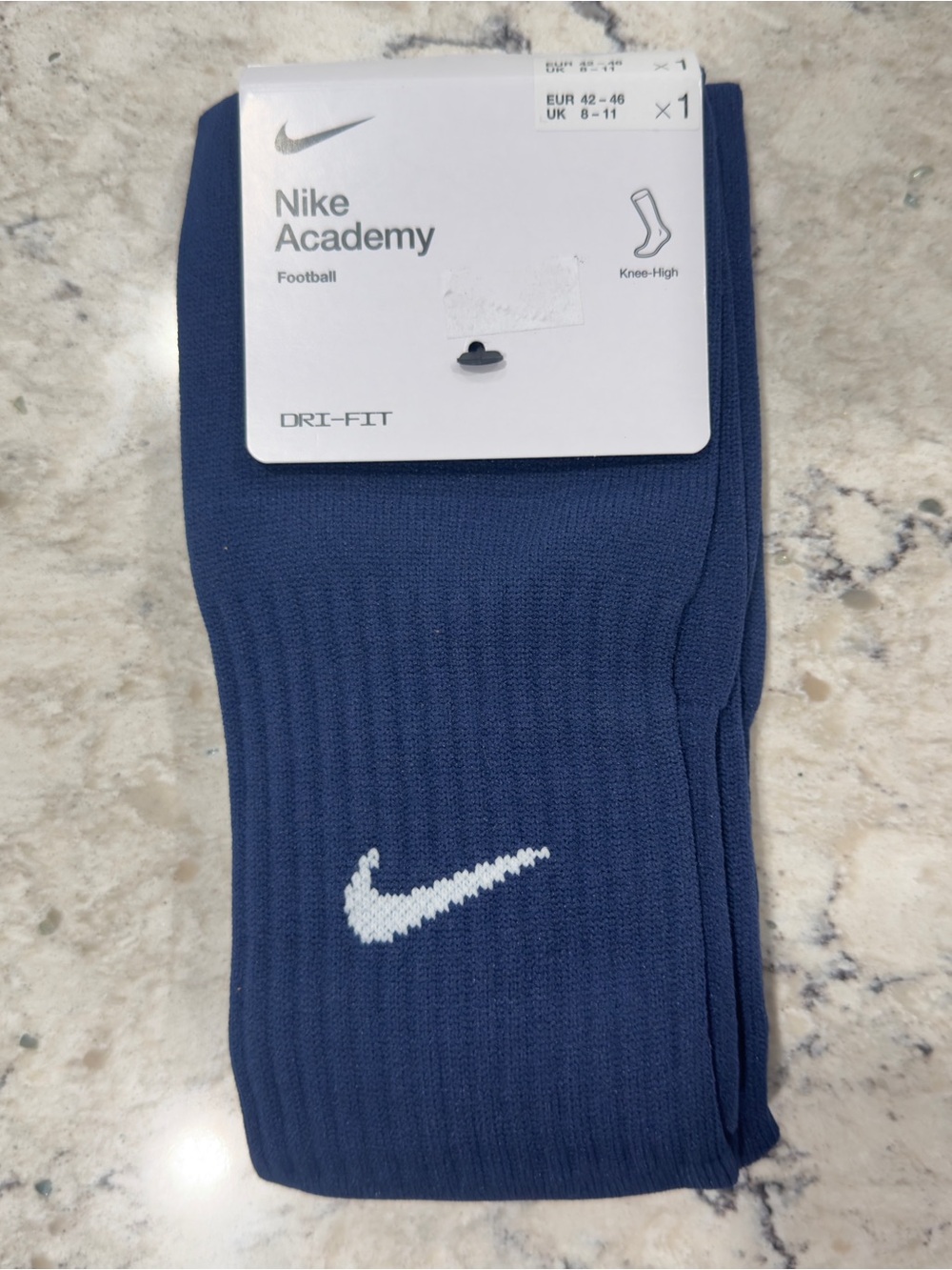 NWT Nike Academy Football Soccer Knee-High Dri-Fit Socks Size L EUR 42-46